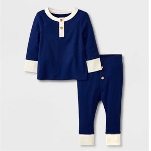 Baby Boy Ribbed Lounge Set
